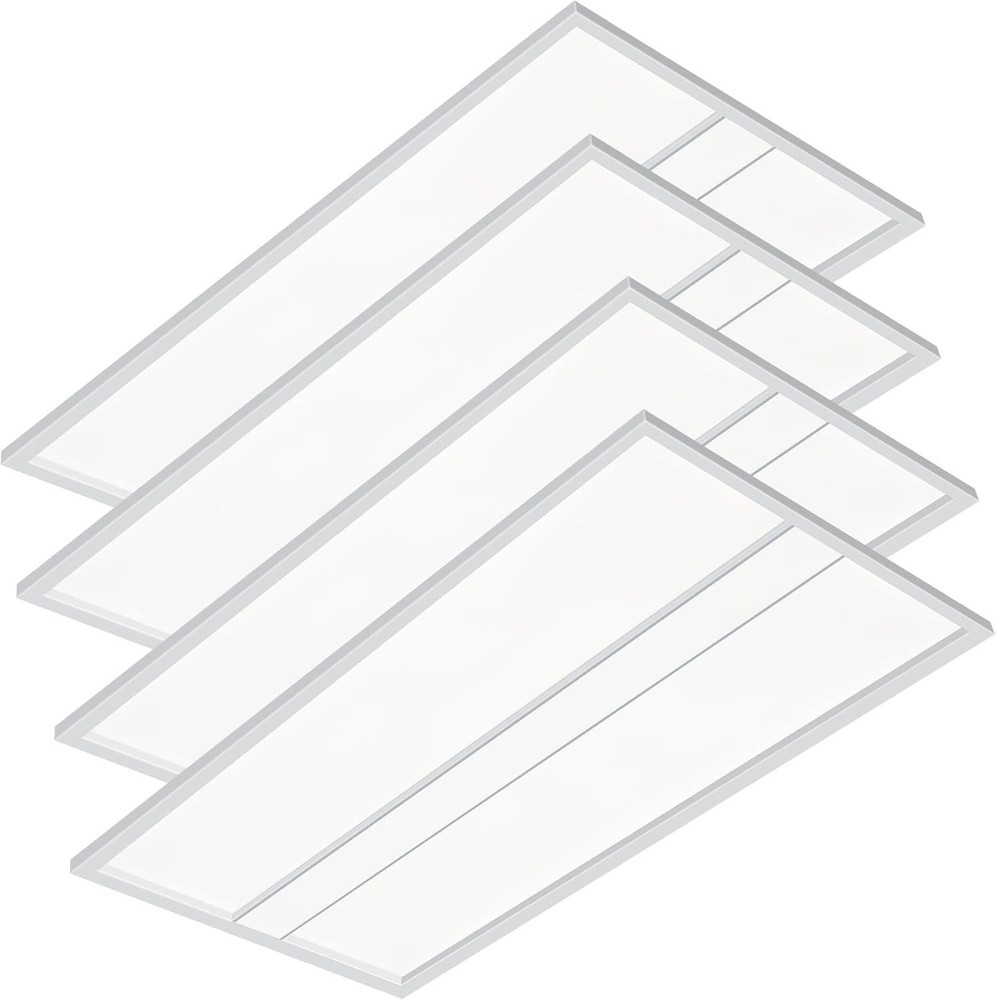 2×4 LED Flat Panel Light, 35W/40W/46W & CCT 3500K/4000K/5000K, 5750Lumens 4Pcs