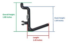 Plastic Black L Style Pegboard Hook Kit / Tool, Storage, Craft Hooks-Pick a Pack