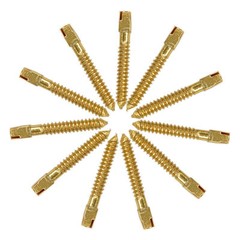 120/packDental 24K gold Plated Assorted Dental Conical Screw Posts Kits Refills