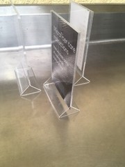 5×7 Clear Acrylic Sign Holder, Menu Holder, Picture Frame- set of 16