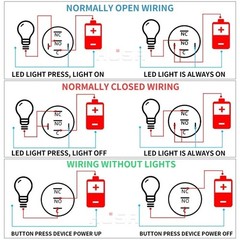 16mm 12V LED ON OFF Waterproof Stainless Steel Latching Push Button Power Switch