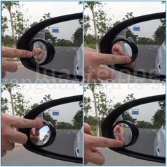 2X Car Small Round Mirror 360 Degree Blind Spot Reversing Assistance Car