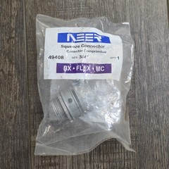 Neer 3/4” BX-Flex-MC Straight Squeeze Connector 49408 New Old Stock