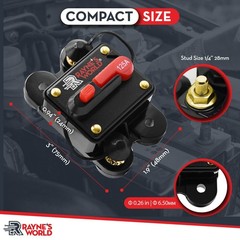 2 PACK 125 Amp Waterproof Circuit Breaker Auto/Marine/Solar 12-48V DC