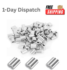 Zangboer 200 Pcs Aluminum Crimping Loop Sleeve 1/16 Inch Cable Crimp Ferrules