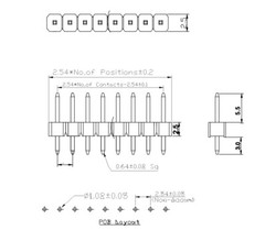 40-Pin Male Header 0.1″ 2.54mm Breadboard PCB Strip Connectors 10/25/50/100Pcs