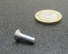 Zinc Plated Steel Flat Head Phillips Machine Screw M4 x 0.7 x 12 mm, 300 pcs
