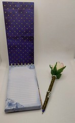 Pink &Green Rose Pen with Vertical Floral Journal by Punch Studio (J&P2) Set