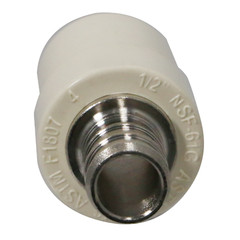 10 PIECES 1/2″ PEX X 1/2″ CPVC TRANSITION COUPLING (LEAD FREE BRASS