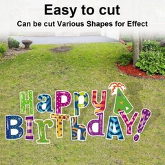 Blank White Yard Signs Billboard with Stakes – DIY craft 6*24”/13*17”/18*26”