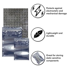 Open Top or Resealable Antistatic Bags ESD Shielding Bag with Anti-Static Labels