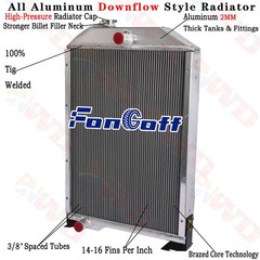 RE38664 3 Rows Tractor Radiator fit John Deere 4050 4055 4250 4255 4450 4455