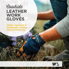 Men’s Leather Palm Work Gloves