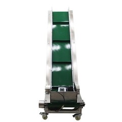 Electric PVC Belt Climbing Conveyor Adjustable Height &Speed for PackingShipping