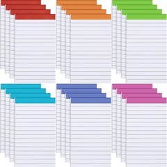 Colarr 24 Pack Legal Pads 3 x 5 Inches Lined Notepads 50 Sheets Wide Ruled Wr…