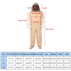 Bee Suit for Men Women XL Beekeeping Suit with Glove and Veil Hood for BeeKeeper