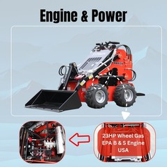 FREE SHIP NEW TYPHON STOMP Mini Skid Steer Loader 23HP EPA Engine Three pumps