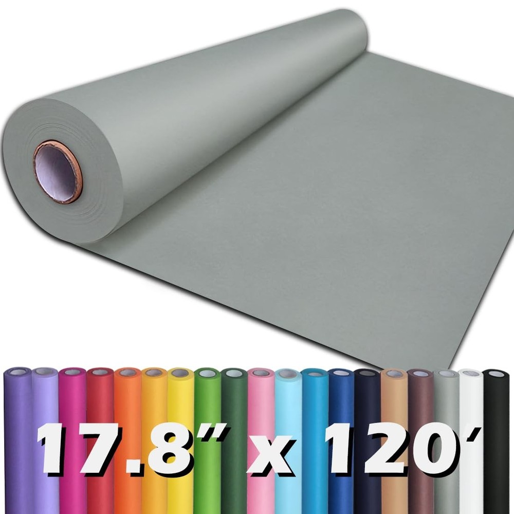 PerkHomy 17.8″ x 1,440″ (120′) Light Grey Kraft Roll for Craft Bulletin Board…