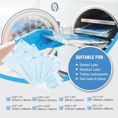 2000(10 boxes)Sterilizer Bags Self Sterilization Pouches, Dental Tattoo,3.5″x10″