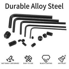 Set Screws Assortment Kit 60 or 400 Pc M3/M4/M5/M6/M8 Allen Head Hex Socket Grub
