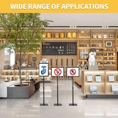 Adjustable Floor Sign Stand Heavy Duty Pedestal Holder , with Aluminum Snap O…
