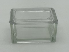 Vtg T.C. W. Co Glass Slide Staining Dish/Box w/Lid Holds 10 Horizontal Slides