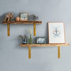 Metal Shelf Brackets, Gold Heavy Duty Shelf Bracket 7 Inch for Floating Shelf…