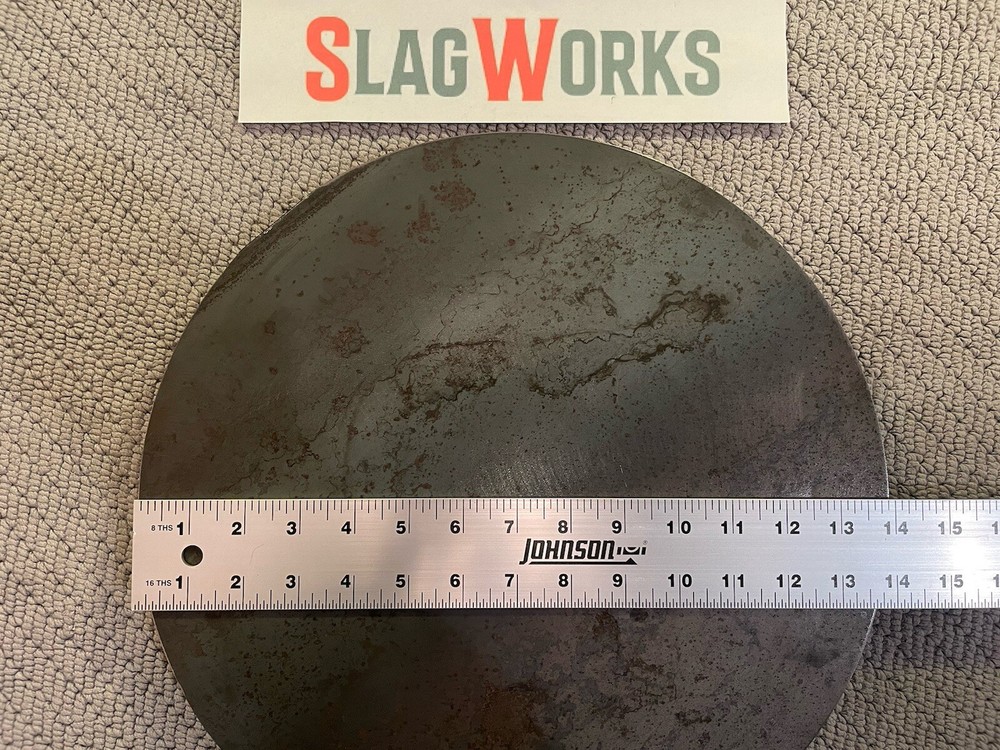 14 inch disc 1/8 inch thick steel plate 1/8”x14” disc A36 Hot Roll Flat