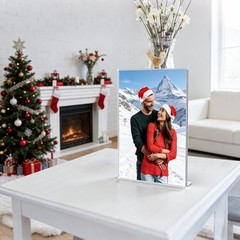 FixtureDisplays® 1PK 4 x 9″ Clear Acrylic Sign Holder for Tabletops,