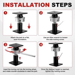 2Pack House Floor Jacks 9.5-15″ Adjustable Screw Jacks 10 Ton For Home Leveling
