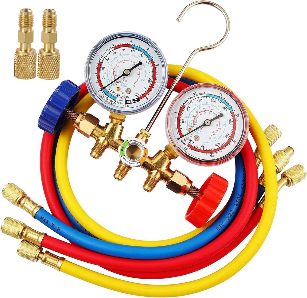 R410A Manifold Gauge Set, 3 Way AC Diagnostic Manifold Gauge Set for R410a R22