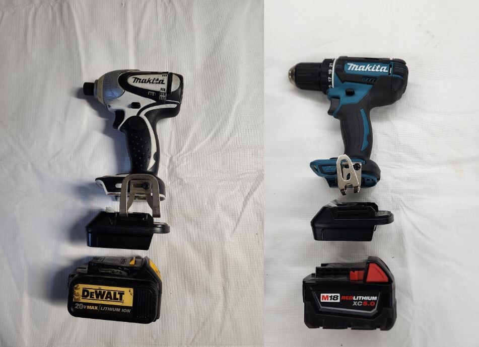 18v Makita lithium tool to M18 or 20v Dewalt battery Adapter
