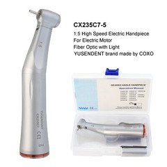 COXO Dental Electric Handpiece 1:5 Contra Angle Fiber Optic High Speed CX235C7-5