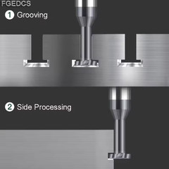 1PCS HRC60 TiCN Coated T Slot Keyseat End Milling Cutter Solid Carbide 2mm-12mm
