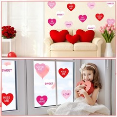 50 Pcs Valentine’s Day Heart Cutouts Cut-Outs Red Pink White Conversation Heart