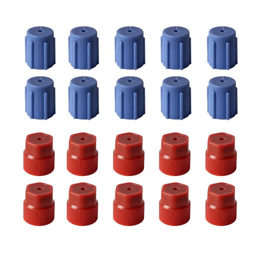 20 Pcs/Set R134a AC Caps, 10 Blue 13mm & 10 Red 16mm Air Conditioning Service…