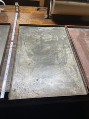Set Of 3 LETTERPRESS AUTHENTIC Steel Galley Trays 12 X 18