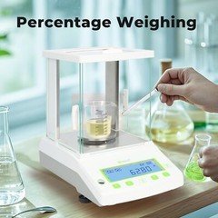 U.S. Solid 0.1mg Analytical Balance 1000g x 0.001g Precision Weighing