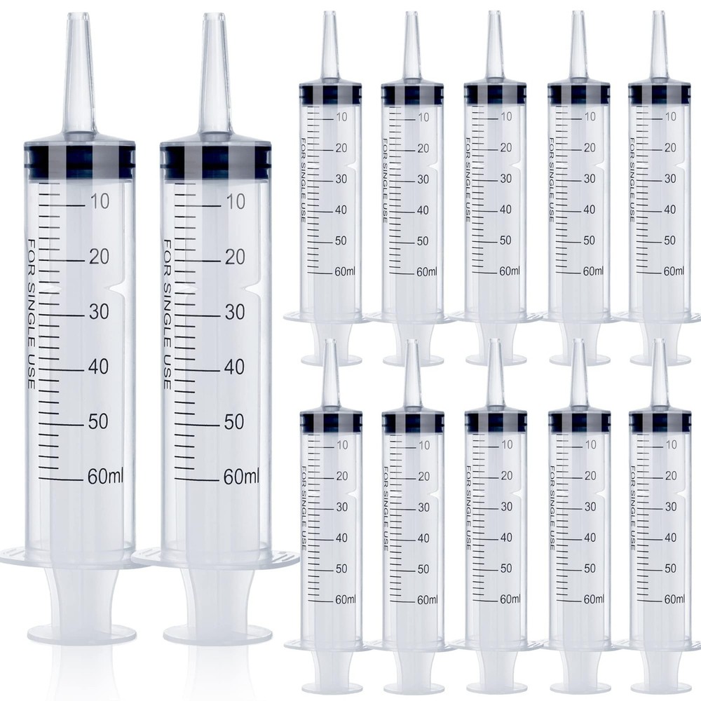 12Pack 60Ml Syringe for Liquid – Large Plastic Syringes without Needle for Jello