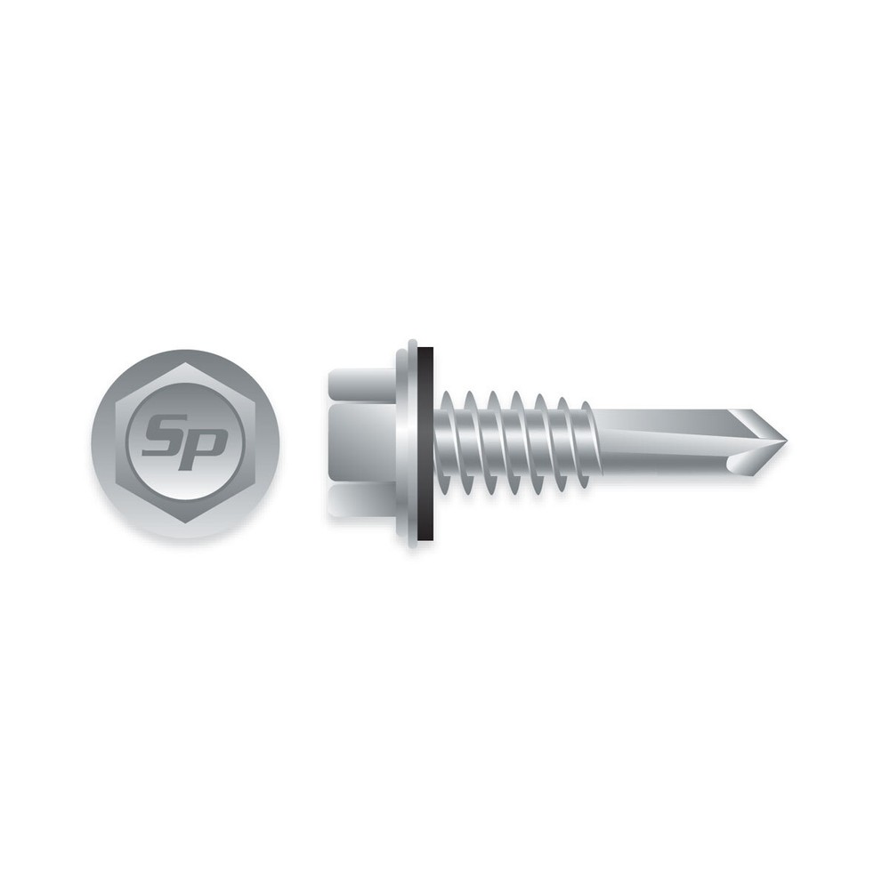 #12 x 7/8″ HWH STRONG SHIELD S/D SCREWS w/BONDED WASHER 3,000ct | HA4C