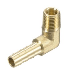 4PCS 90 Degree Elbow Brass Hose Barb Fitting -1/4 Barb to 1/8 Male NPT Adapter