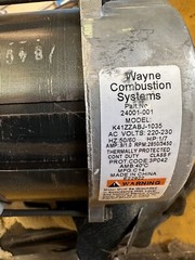 Wayne Oil Burner HVAC Motor PN24001-001 Fuel pump & Fan Steam Cleaner beckett
