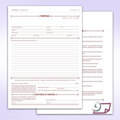 Letter Size General Proposal Forms, 3-Part NCR, White/Canary/Pink – 50 Sets