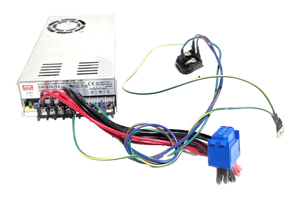 Meanwell SP-320-15 Switching Power Supply 100-240VAC 5A Used.