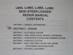 NEW HOLLAND L865 Lx865 Lx885 SKID STEER SERVICE SHOP REPAIR WORKSHOP MANUAL