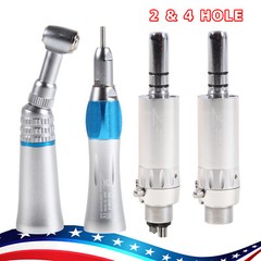 Dental Low Slow Speed Handpiece Contra Angle Straight Air Motor E-type 4/2 Holes
