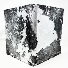 Silver Metallic Cowhide Pony Hair Notebook Western Glam Binder Sleeve 11.5 in