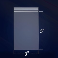 [BULK] 3″ x 5″ Clear Reclosable Zip Bags – Food Grade & Pharmacy Safe