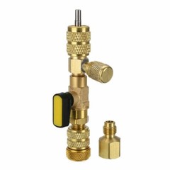 HVAC Valve Core Remover Installer Tool Dual Size SAE with 1/4 5/16 Port Nut