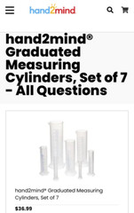 Graduated Measuring Cylinders Set of 7 – 10/25/50/100/250/500/1000mL